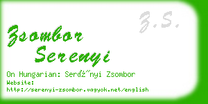 zsombor serenyi business card